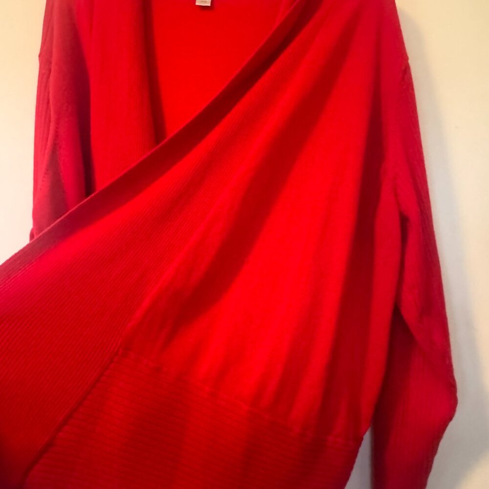 Avenue Plus Size Cardigan Sweater Red 26/28 - Picture 4 of 5